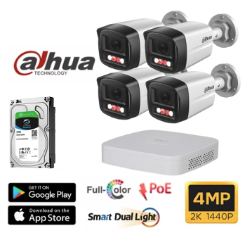 Готов Комплект за Видеонаблюдение DAHUA IP 4MP   
